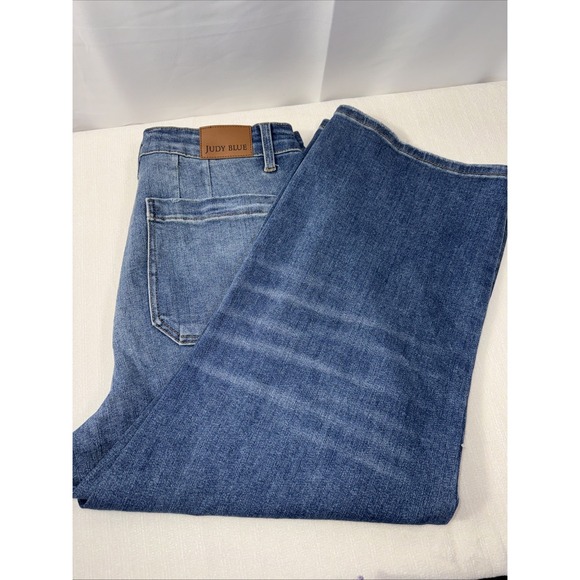 Judy Blue Denim - Judy Blue High Waist, Utility Pockets, Crop Wide Leg Jeans Sz 14 W